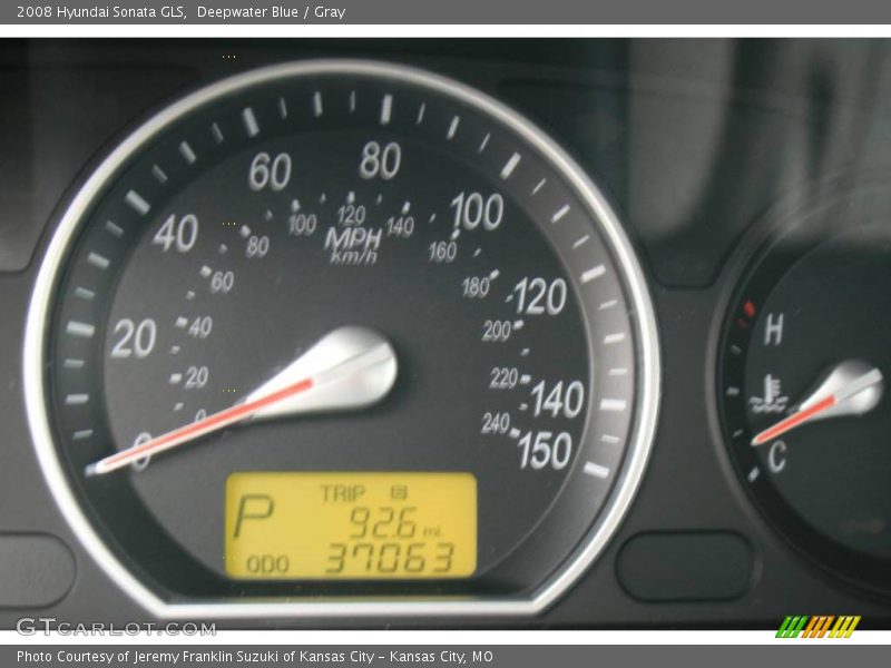 Deepwater Blue / Gray 2008 Hyundai Sonata GLS