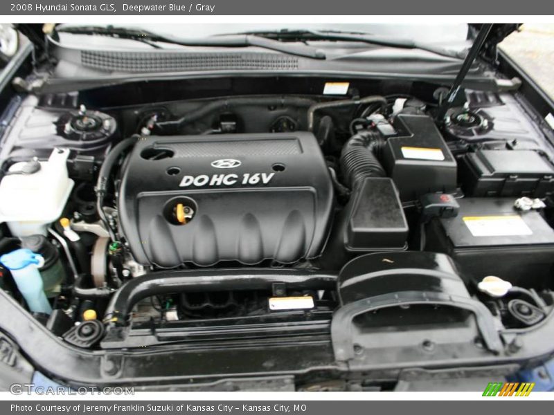 Deepwater Blue / Gray 2008 Hyundai Sonata GLS