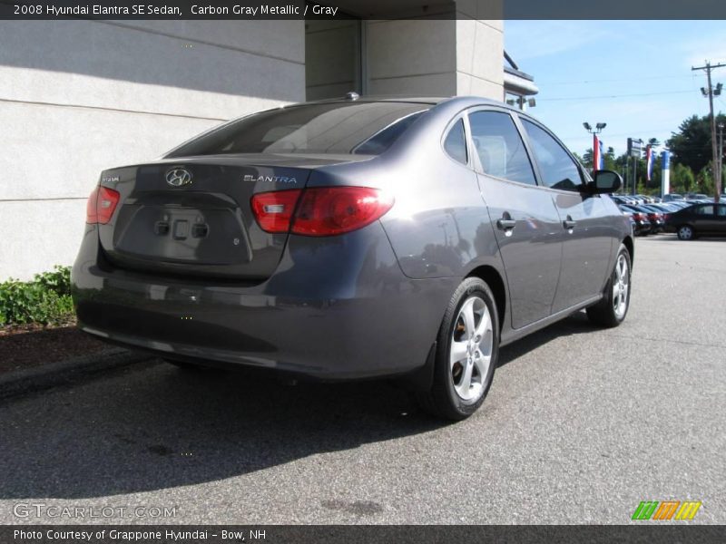 Carbon Gray Metallic / Gray 2008 Hyundai Elantra SE Sedan