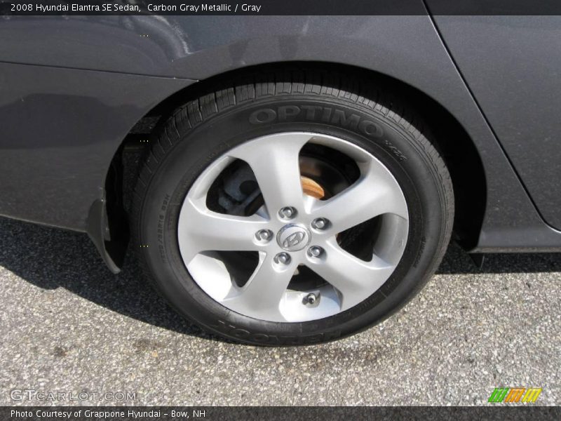Carbon Gray Metallic / Gray 2008 Hyundai Elantra SE Sedan