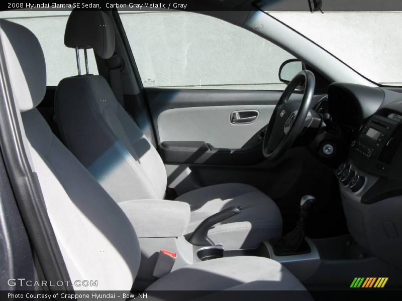 Carbon Gray Metallic / Gray 2008 Hyundai Elantra SE Sedan