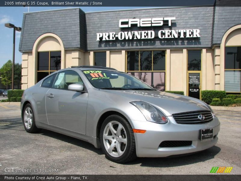 Brilliant Silver Metallic / Stone 2005 Infiniti G 35 Coupe