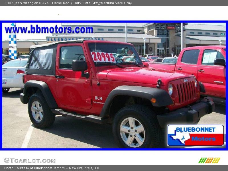 Flame Red / Dark Slate Gray/Medium Slate Gray 2007 Jeep Wrangler X 4x4