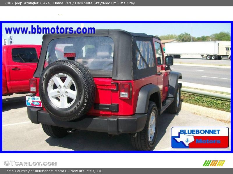 Flame Red / Dark Slate Gray/Medium Slate Gray 2007 Jeep Wrangler X 4x4