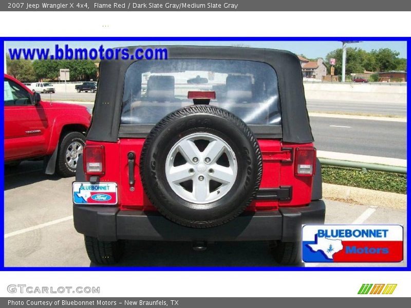Flame Red / Dark Slate Gray/Medium Slate Gray 2007 Jeep Wrangler X 4x4