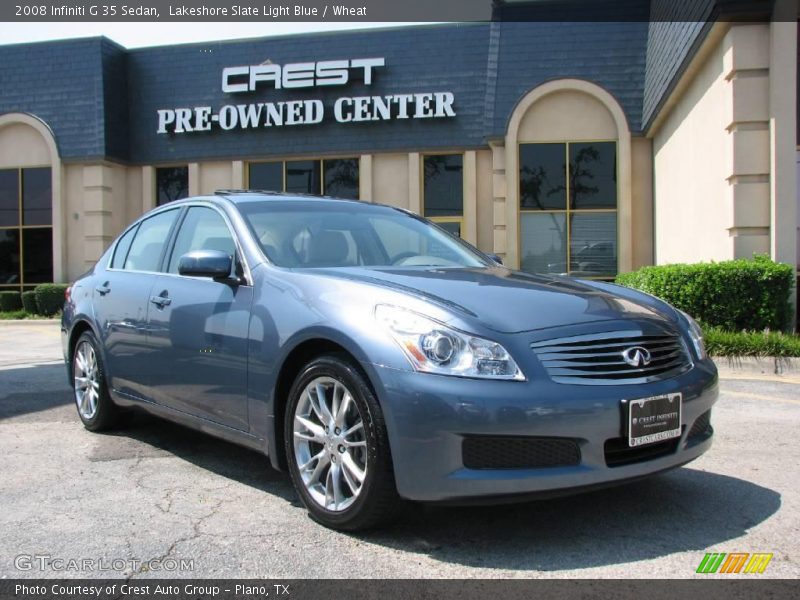 Lakeshore Slate Light Blue / Wheat 2008 Infiniti G 35 Sedan