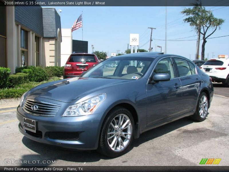 Lakeshore Slate Light Blue / Wheat 2008 Infiniti G 35 Sedan