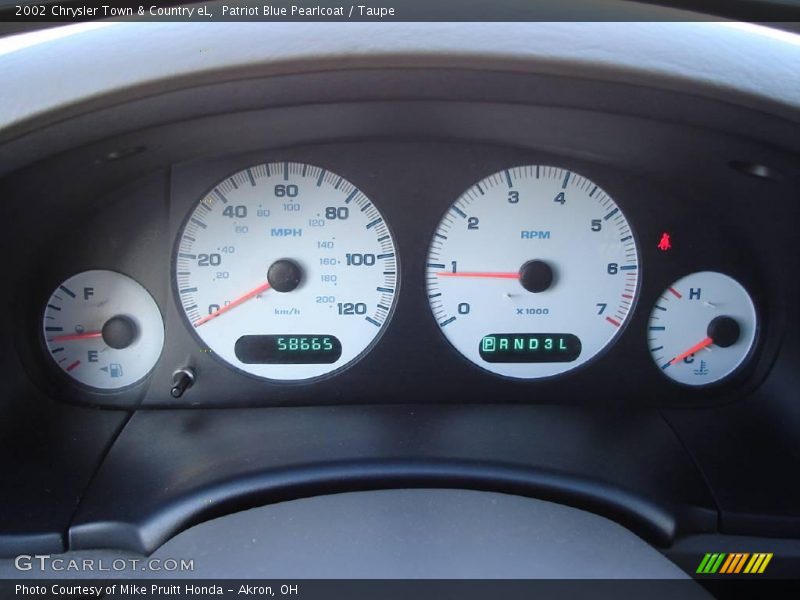 Patriot Blue Pearlcoat / Taupe 2002 Chrysler Town & Country eL