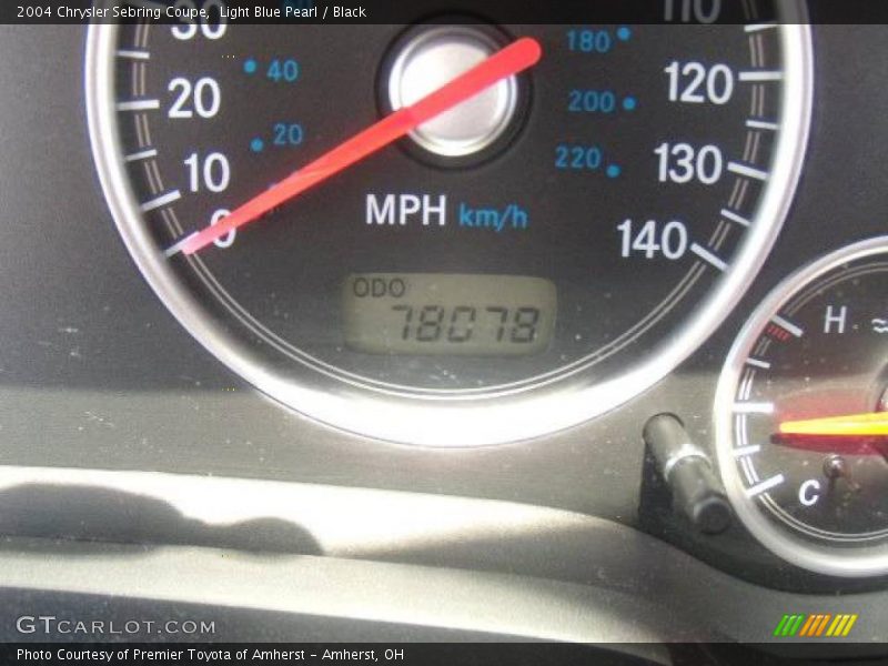 Light Blue Pearl / Black 2004 Chrysler Sebring Coupe