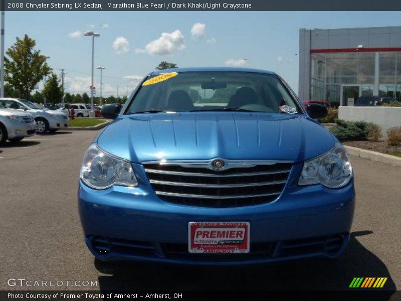 Marathon Blue Pearl / Dark Khaki/Light Graystone 2008 Chrysler Sebring LX Sedan