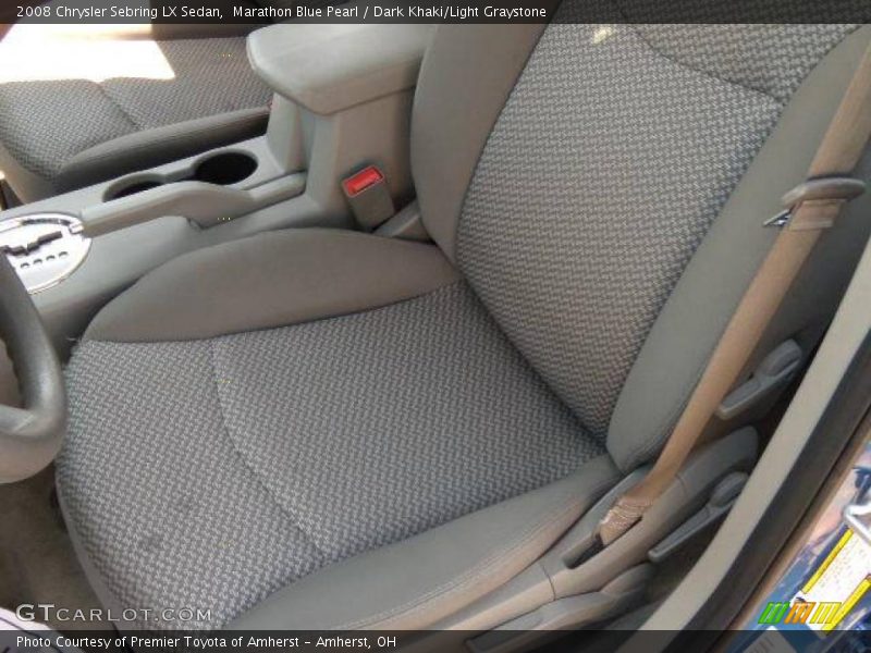 Marathon Blue Pearl / Dark Khaki/Light Graystone 2008 Chrysler Sebring LX Sedan
