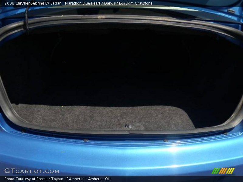 Marathon Blue Pearl / Dark Khaki/Light Graystone 2008 Chrysler Sebring LX Sedan