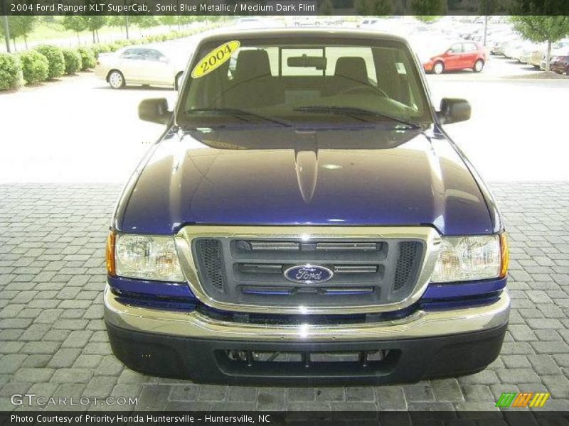 Sonic Blue Metallic / Medium Dark Flint 2004 Ford Ranger XLT SuperCab