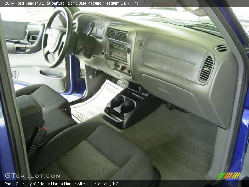 Sonic Blue Metallic / Medium Dark Flint 2004 Ford Ranger XLT SuperCab
