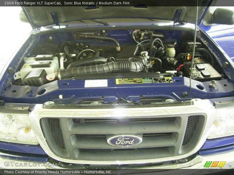 Sonic Blue Metallic / Medium Dark Flint 2004 Ford Ranger XLT SuperCab