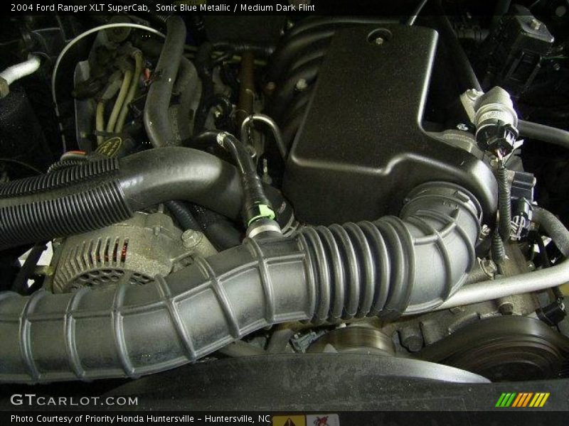 Sonic Blue Metallic / Medium Dark Flint 2004 Ford Ranger XLT SuperCab
