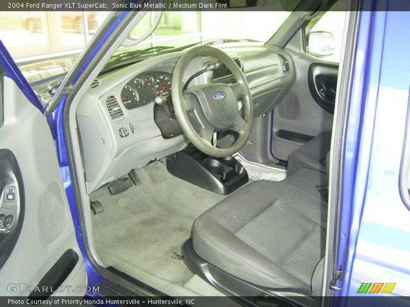 Sonic Blue Metallic / Medium Dark Flint 2004 Ford Ranger XLT SuperCab