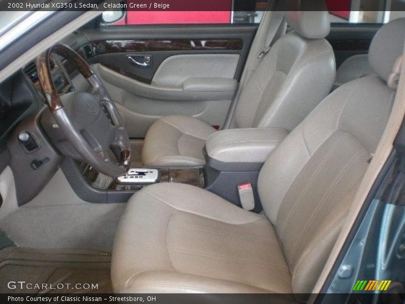 Celadon Green / Beige 2002 Hyundai XG350 L Sedan