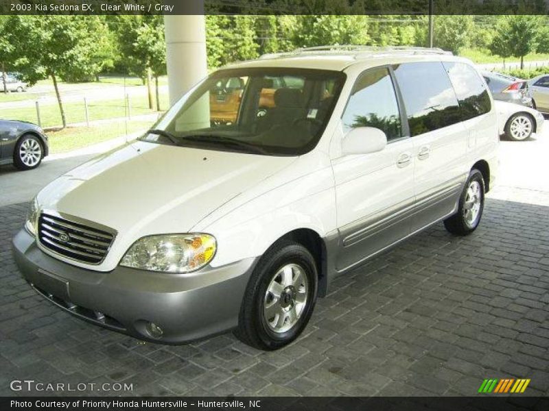 Clear White / Gray 2003 Kia Sedona EX