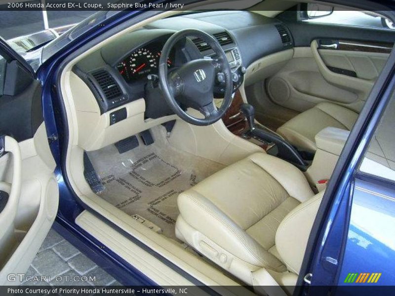 Sapphire Blue Pearl / Ivory 2006 Honda Accord EX-L Coupe