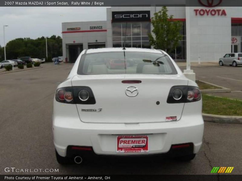 Rally White / Beige 2007 Mazda MAZDA3 i Sport Sedan