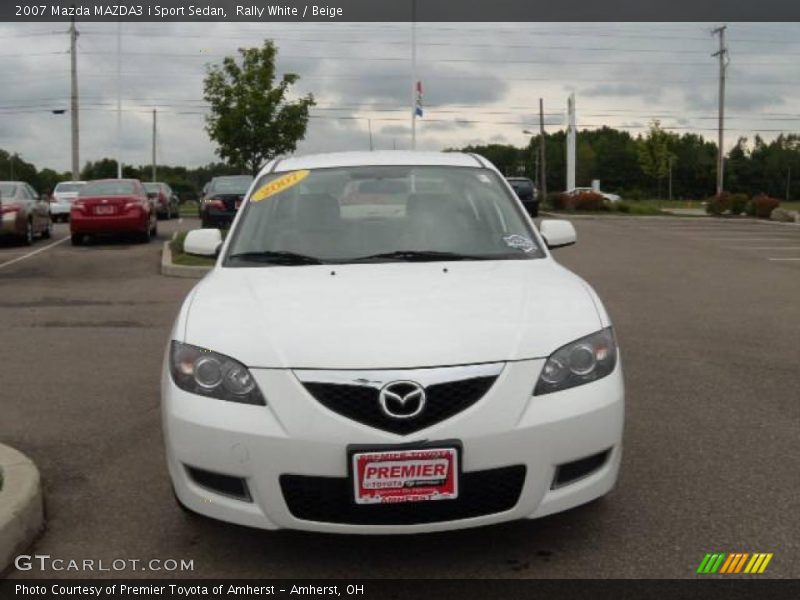 Rally White / Beige 2007 Mazda MAZDA3 i Sport Sedan