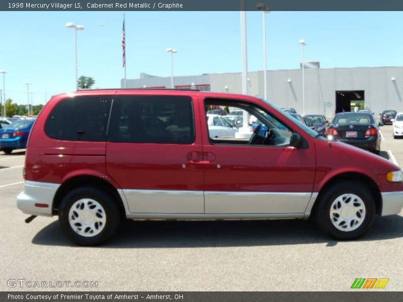 Cabernet Red Metallic / Graphite 1998 Mercury Villager LS