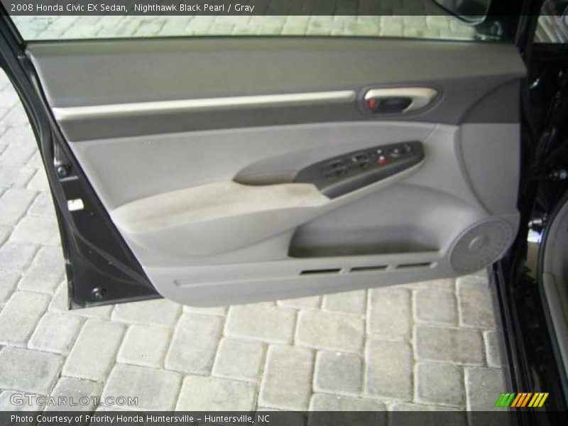 Nighthawk Black Pearl / Gray 2008 Honda Civic EX Sedan