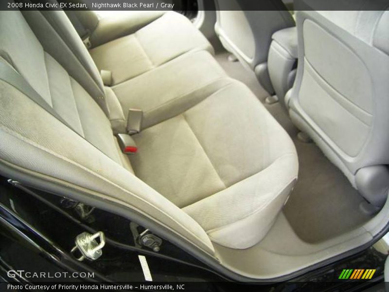 Nighthawk Black Pearl / Gray 2008 Honda Civic EX Sedan