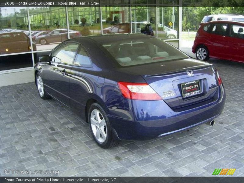 Royal Blue Pearl / Gray 2008 Honda Civic EX Coupe