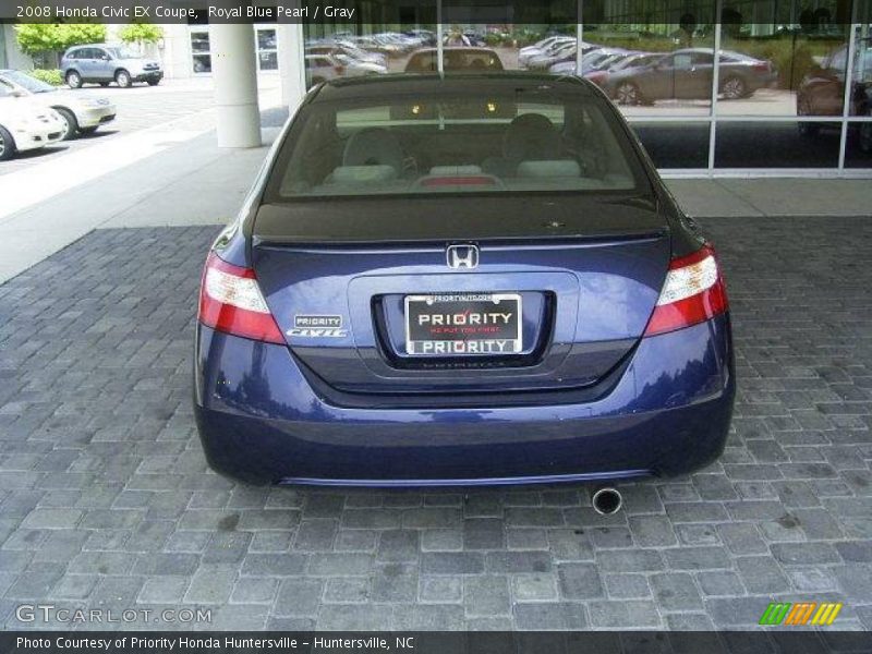 Royal Blue Pearl / Gray 2008 Honda Civic EX Coupe