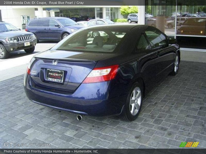 Royal Blue Pearl / Gray 2008 Honda Civic EX Coupe