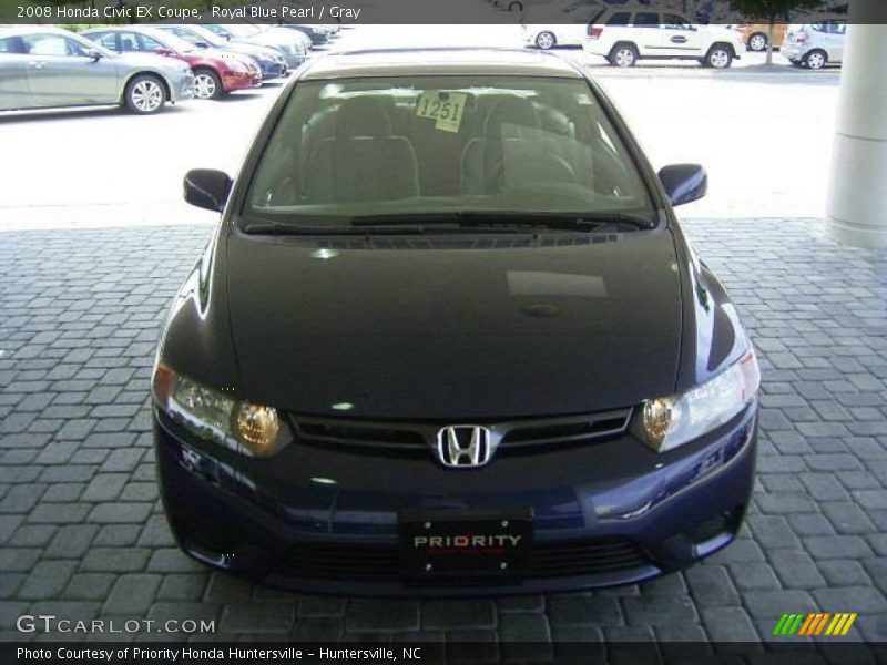 Royal Blue Pearl / Gray 2008 Honda Civic EX Coupe
