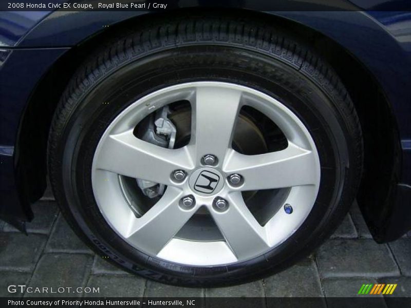 Royal Blue Pearl / Gray 2008 Honda Civic EX Coupe