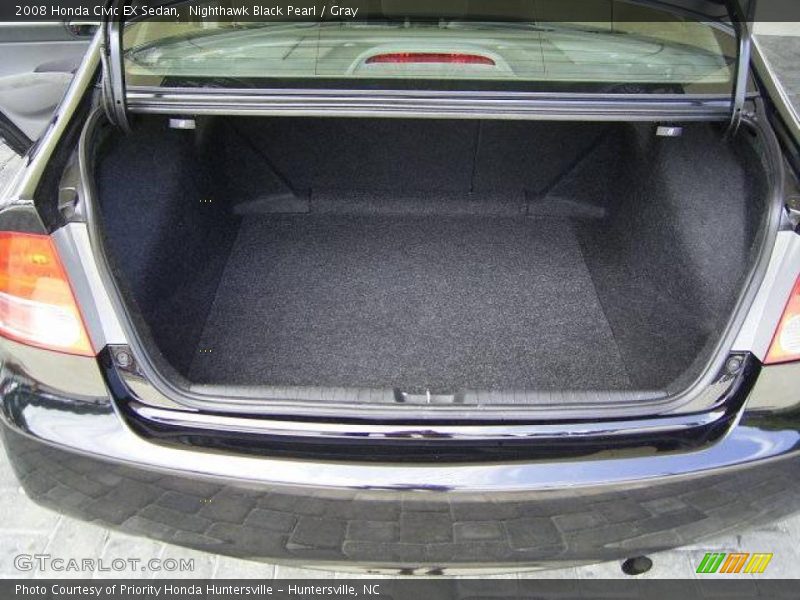 Nighthawk Black Pearl / Gray 2008 Honda Civic EX Sedan