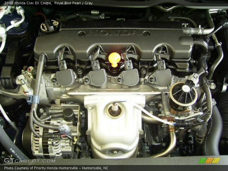 Royal Blue Pearl / Gray 2008 Honda Civic EX Coupe