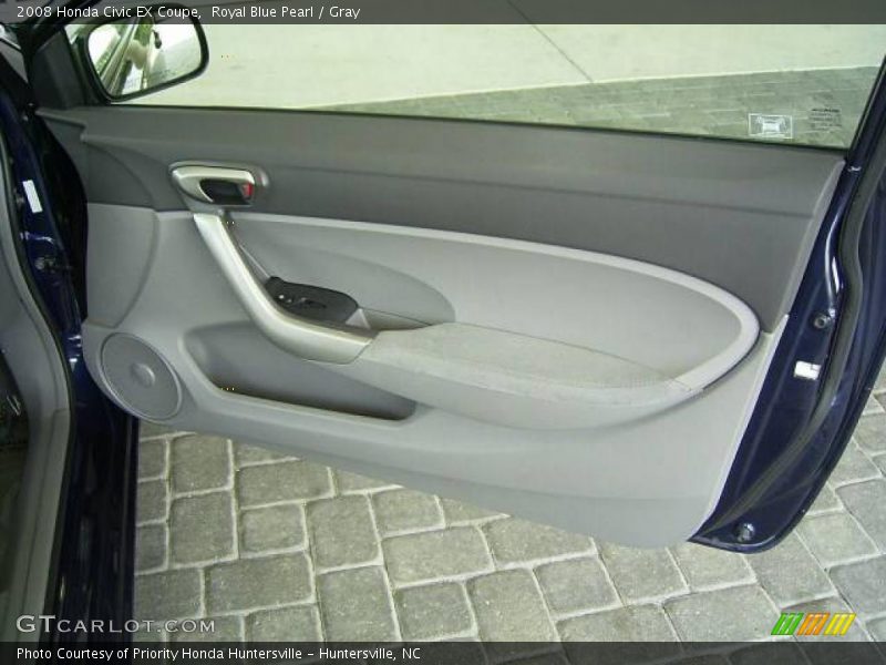 Royal Blue Pearl / Gray 2008 Honda Civic EX Coupe