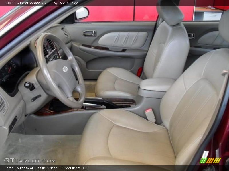 Ruby Red / Beige 2004 Hyundai Sonata V6