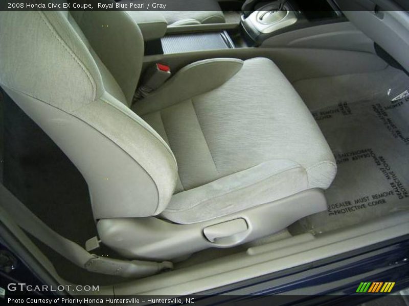 Royal Blue Pearl / Gray 2008 Honda Civic EX Coupe