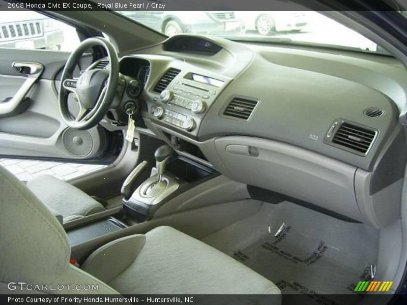 Royal Blue Pearl / Gray 2008 Honda Civic EX Coupe