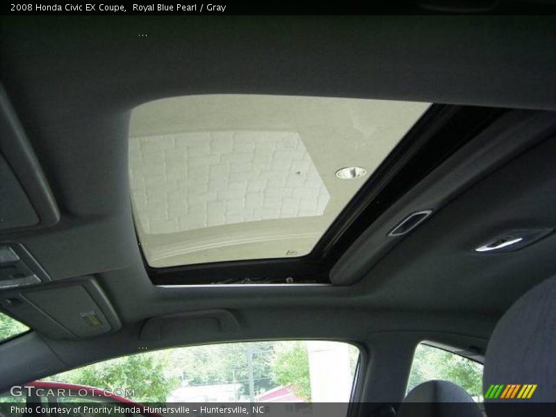 Royal Blue Pearl / Gray 2008 Honda Civic EX Coupe