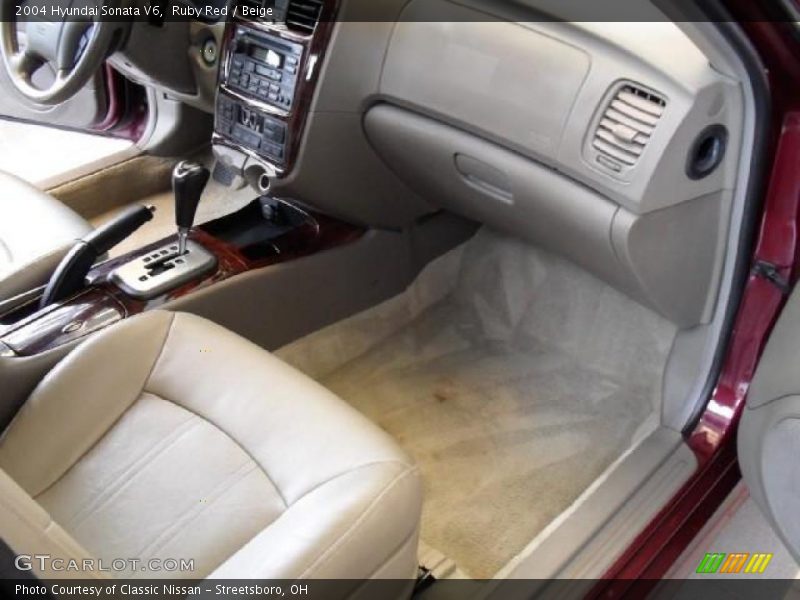 Ruby Red / Beige 2004 Hyundai Sonata V6