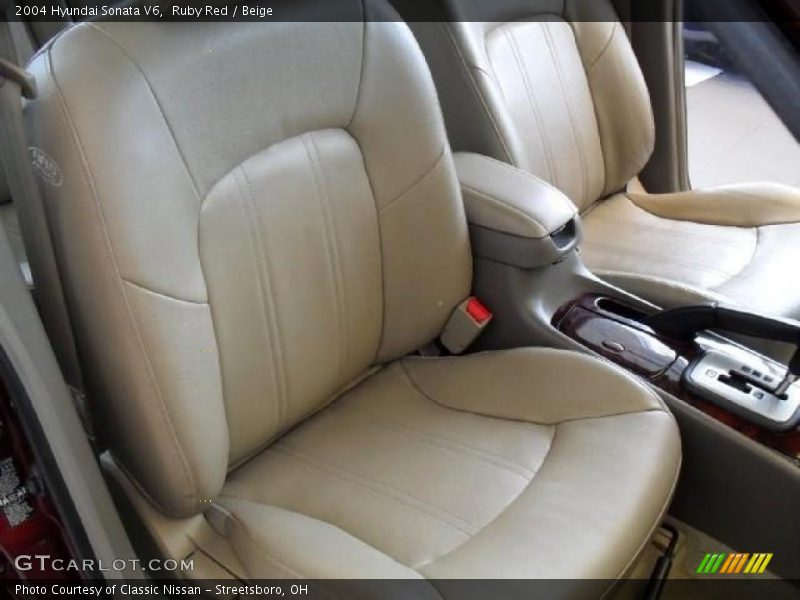 Ruby Red / Beige 2004 Hyundai Sonata V6