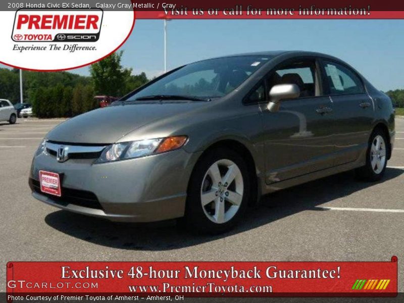 Galaxy Gray Metallic / Gray 2008 Honda Civic EX Sedan