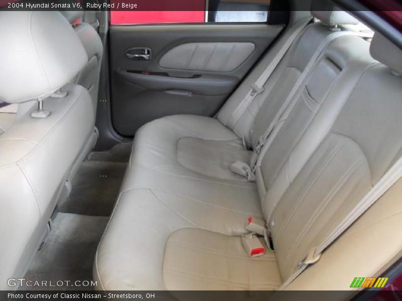 Ruby Red / Beige 2004 Hyundai Sonata V6