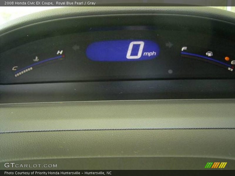 Royal Blue Pearl / Gray 2008 Honda Civic EX Coupe