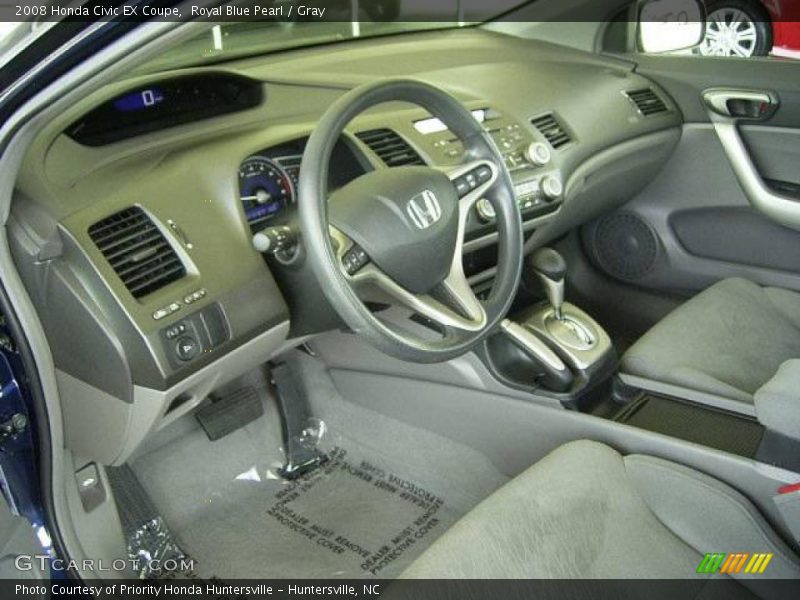 Royal Blue Pearl / Gray 2008 Honda Civic EX Coupe