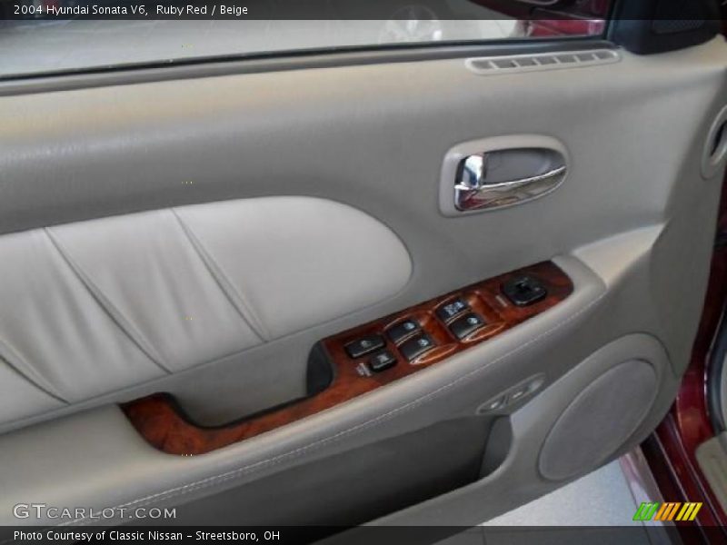 Ruby Red / Beige 2004 Hyundai Sonata V6