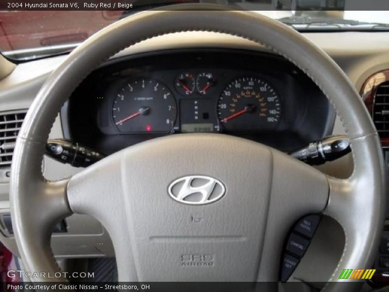Ruby Red / Beige 2004 Hyundai Sonata V6