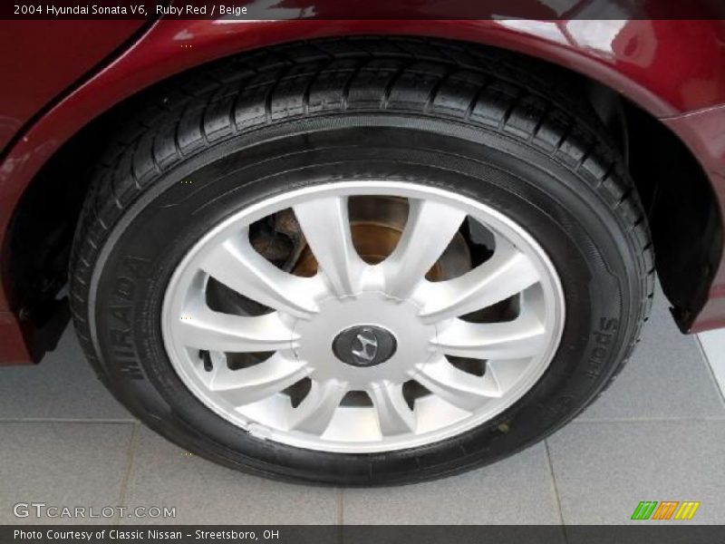 Ruby Red / Beige 2004 Hyundai Sonata V6